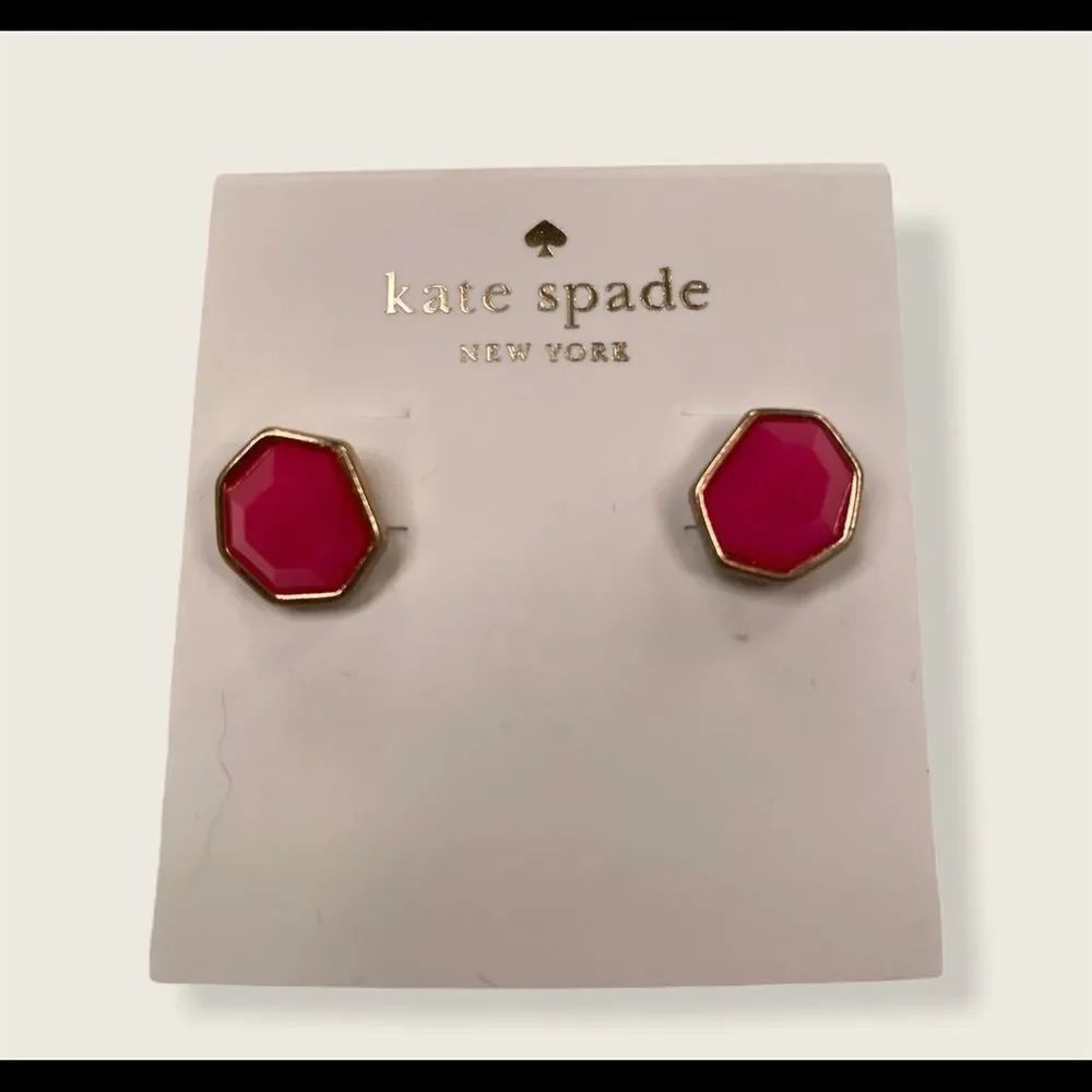 Kate Spade Hot Pink Faceted Studs